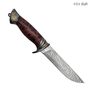  Авторский нож Чернокрылый павлин, авторские ножны № 39240 - мастера Златоуста