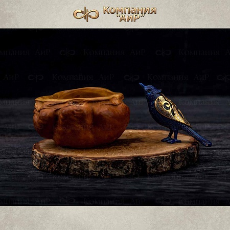  Авторская композиция Синяя птица с гнездом № 36194 - мастера Златоуста