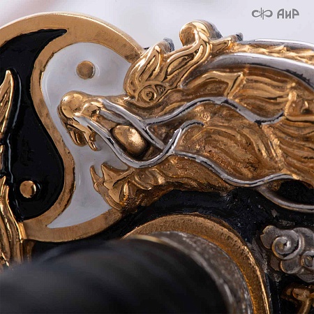  Авторская катана Золотой дракон № 39201 - от мастеров Златоуста