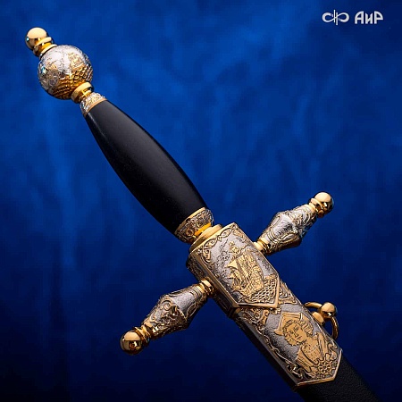 Кортик Адмиральский ручной работы № 36457 - сделано в Златоусте