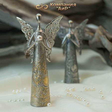 Авторский сувенир Ангел с жемчужиной большой № 35174 - мастера Златоуста