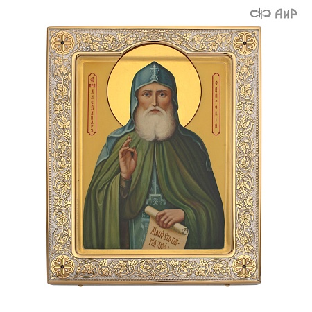 Икона в окладе Преподобный Александр Свирский № 37506 - мастера Златоуста