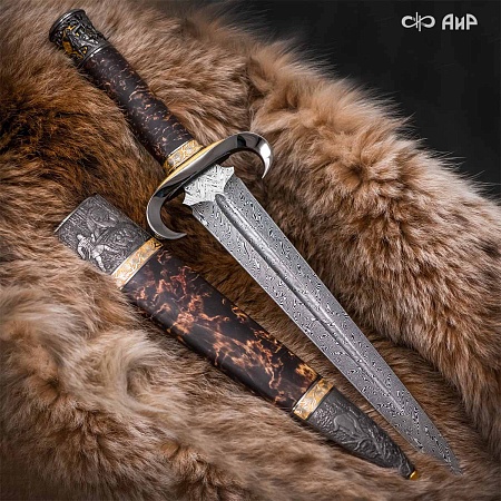 Авторский охотничий кинжал Русский лес № 34582, 36900 - мастера Златоуста