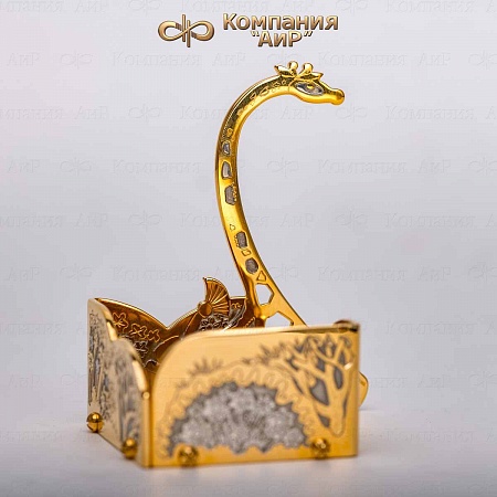  Авторский настольный набор "Жирафы" № 7144, 7149, 7152 - мастера Златоуста