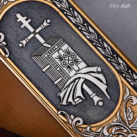 Икона в окладе Святитель Иоанн Златоуст (ручная работа) № 39327 - мастера Златоуста