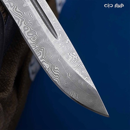 Нож Финка-2 Авиатор ручной работы (в серебре) № 39251 - мастера Златоуста