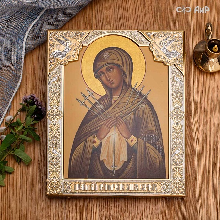  Икона в окладе Умягчение злых сердец (ручная работа) № 39123 - мастера Златоуста