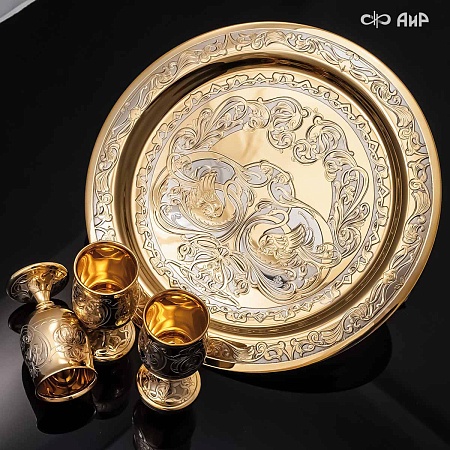 Коньячный набор Теплая компания ручной работы № 1903 - мастера Златоуста