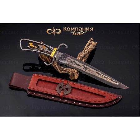 Авторский коллекционный нож Боуи № 35426 - мастера Златоуста