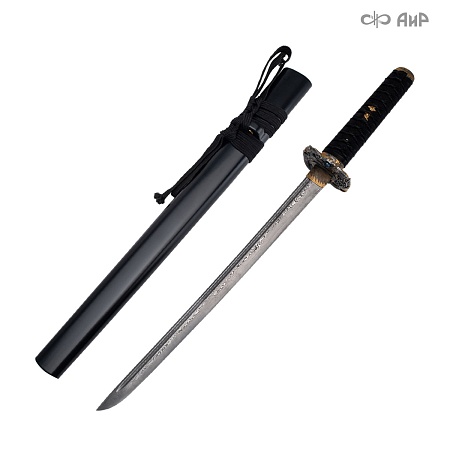  Вакидзаси Золотой дракон ручной работы № 39252 - от мастеров Златоуста