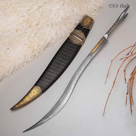 Черноморский ятаган Лаз-Бичак ручной работы № 36689 - от мастеров Златоуста