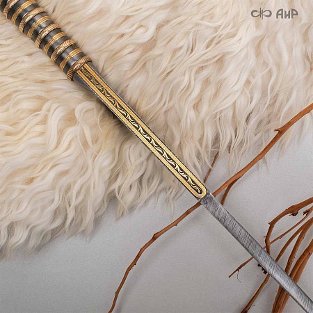 Черноморский ятаган Лаз-Бичак ручной работы № 36689 - от мастеров Златоуста