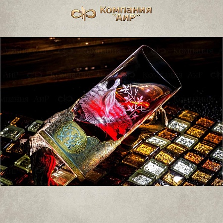  Набор авторских стаканов "Сезон охоты" 2 шт. (глухари) № 35753-2 - мастера Златоуста
