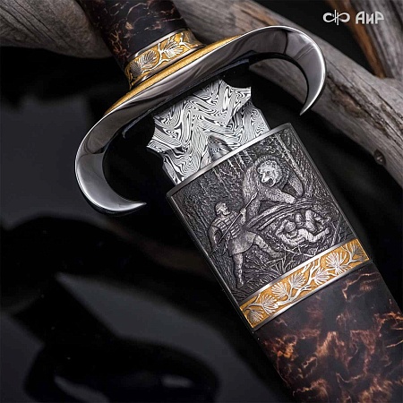 Авторский охотничий кинжал Русский лес № 34582, 36900 - мастера Златоуста