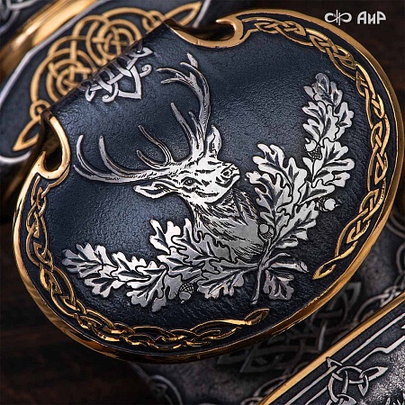  Гарнитур охотничий Царская охота № 39191 - мастера Златоуста