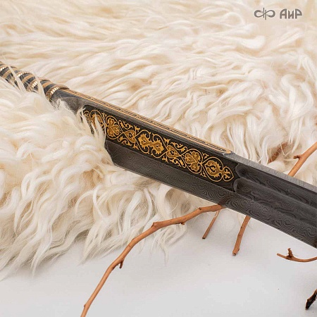 Черноморский ятаган Лаз-Бичак ручной работы № 36689 - от мастеров Златоуста