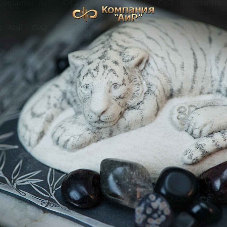 Авторская шкатулка Белый тигр № 35290 - мастера Златоуста