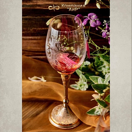 Авторские бокалы для вина Уреньга № 35596 - от мастеров Златоуста