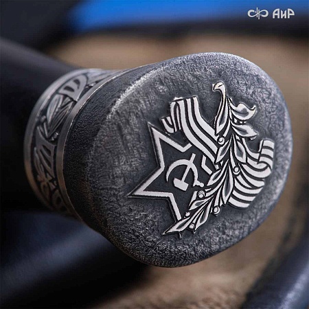 Нож Финка-2 Авиатор ручной работы (в серебре) № 39251 - мастера Златоуста