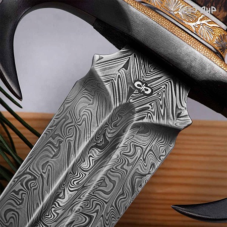  Авторский охотничий кинжал Русский лес № 39243 - мастера Златоуста