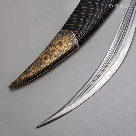 Черноморский ятаган Лаз-Бичак ручной работы № 36918 - от мастеров Златоуста