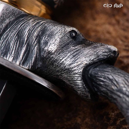  Гарнитур охотничий Великаны леса, с хиршфангером № 39207 - мастера Златоуста