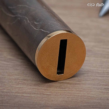 Авторский нож "Сигара COHIBA" из дамасской стали ZDI-1016 (стабилизированный ореховый кап) - мастера Златоуста