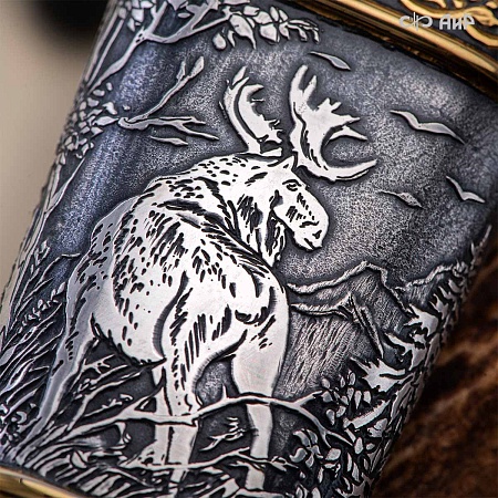  Гарнитур охотничий Великаны леса, с хиршфангером № 39207 - мастера Златоуста