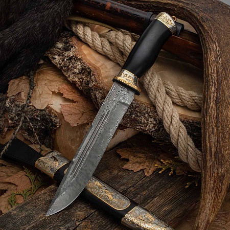 Нож Арсенальный люкс ручной работы № 37354 - мастера Златоуста