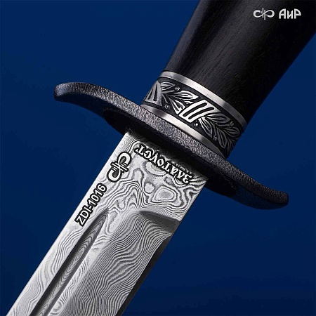 Нож Финка-2 Авиатор ручной работы (в серебре) № 39251 - мастера Златоуста