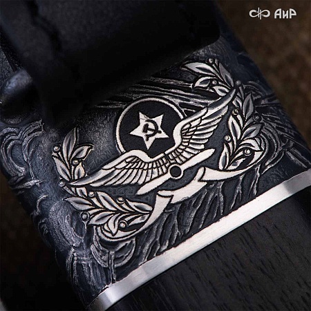 Нож Финка-2 Авиатор ручной работы (в серебре) № 39251 - мастера Златоуста