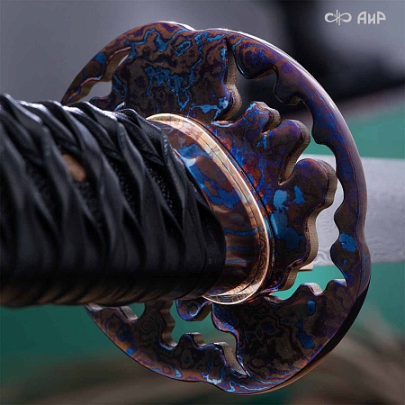 Катана Большая волна ручной работы № 39205 - от мастеров Златоуста