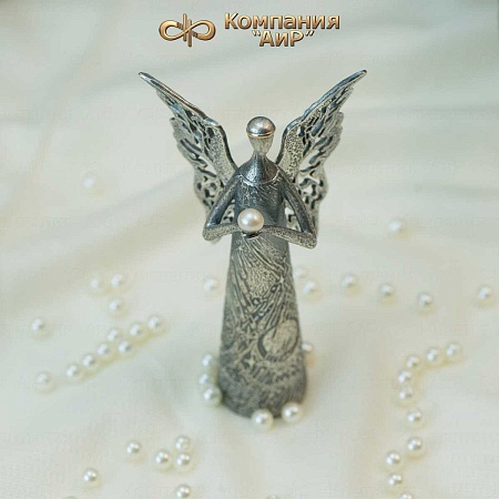 Авторский сувенир Ангел с жемчужиной малый № 35175 - мастера Златоуста