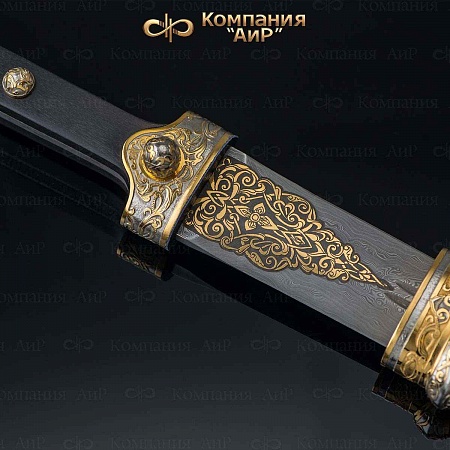 Кинжал "Кавказский" ручной работы № 35516 - от мастеров Златоуста