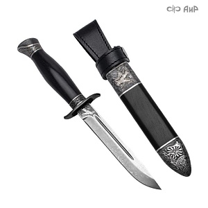 Нож Финка-2 Авиатор ручной работы (в серебре) № 39251 - мастера Златоуста