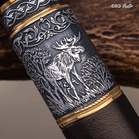  Гарнитур охотничий Великаны леса, с хиршфангером № 39207 - мастера Златоуста