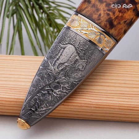  Авторский охотничий кинжал Русский лес № 39243 - мастера Златоуста