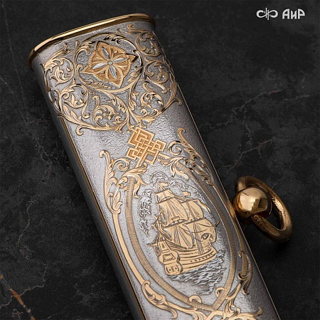 Авторский морской палаш Флотилия № 37196 - мастера Златоуста