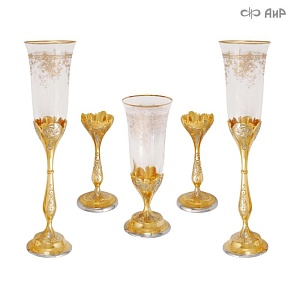 Авторский набор для шампанского Реверанс № 1430 - мастера Златоуста