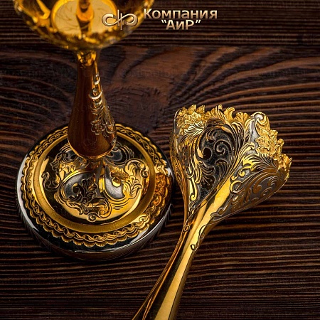 Авторский набор для шампанского Реверанс № 1430 - мастера Златоуста