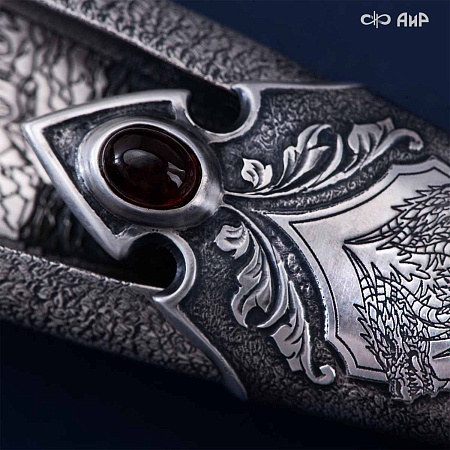  Авторский кинжал Лёд и Пламя № 39223 - мастера Златоуста