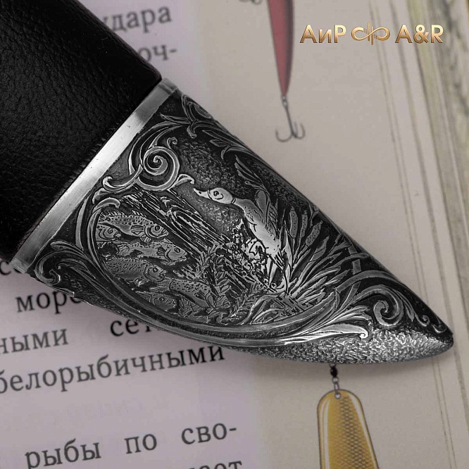 Набор с ножом Сезон рыбалки (ручная работа) № 37546 - мастера Златоуста