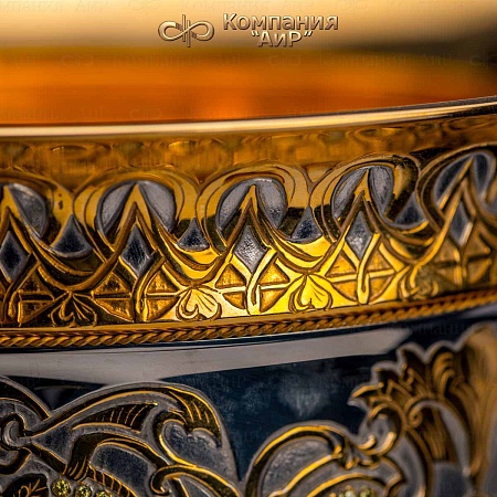  Сувенирная ваза Дары Диониса ручной работы № 2952 - мастера Златоуста
