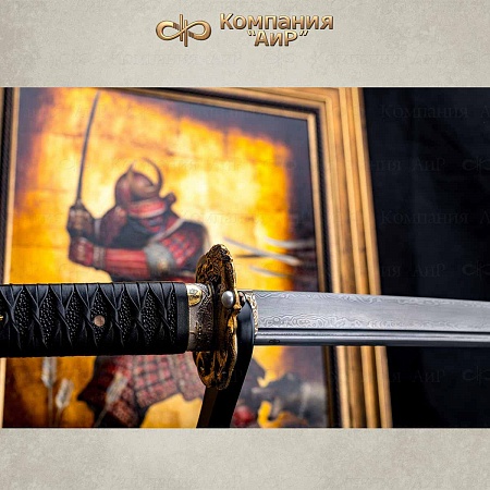 Авторская катана "Золотой дракон" № 36109 - от мастеров Златоуста