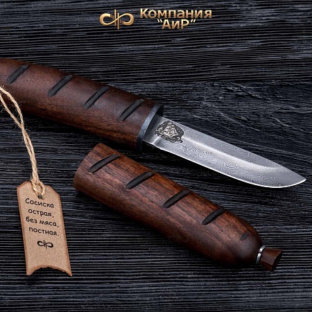  Авторский нож Сосиска из дамасской стали ZDI-1016 - мастера Златоуста