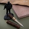  Авторский нож Сигара COHIBA из дамасской стали ZDI-1016 (ореховый кап) - мастера Златоуста