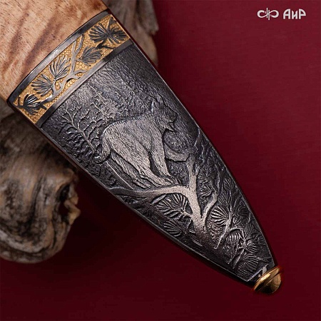  Авторский охотничий кинжал Русский лес № 39185 - мастера Златоуста