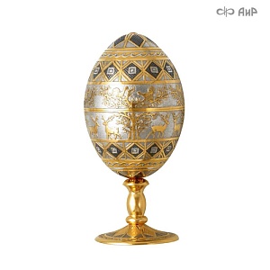 Сувенирное яйцо Олени ручной работы № 34781 - мастера Златоуста