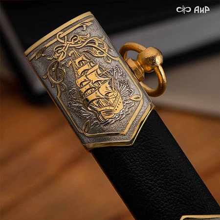 Кортик Адмиральский ручной работы № 37435 - сделано в Златоусте