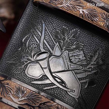 Авторский охотничий кинжал Русский лес № 39184 - мастера Златоуста  Авторский охотничий кинжал Русский лес № 39184 - мастера Златоуста